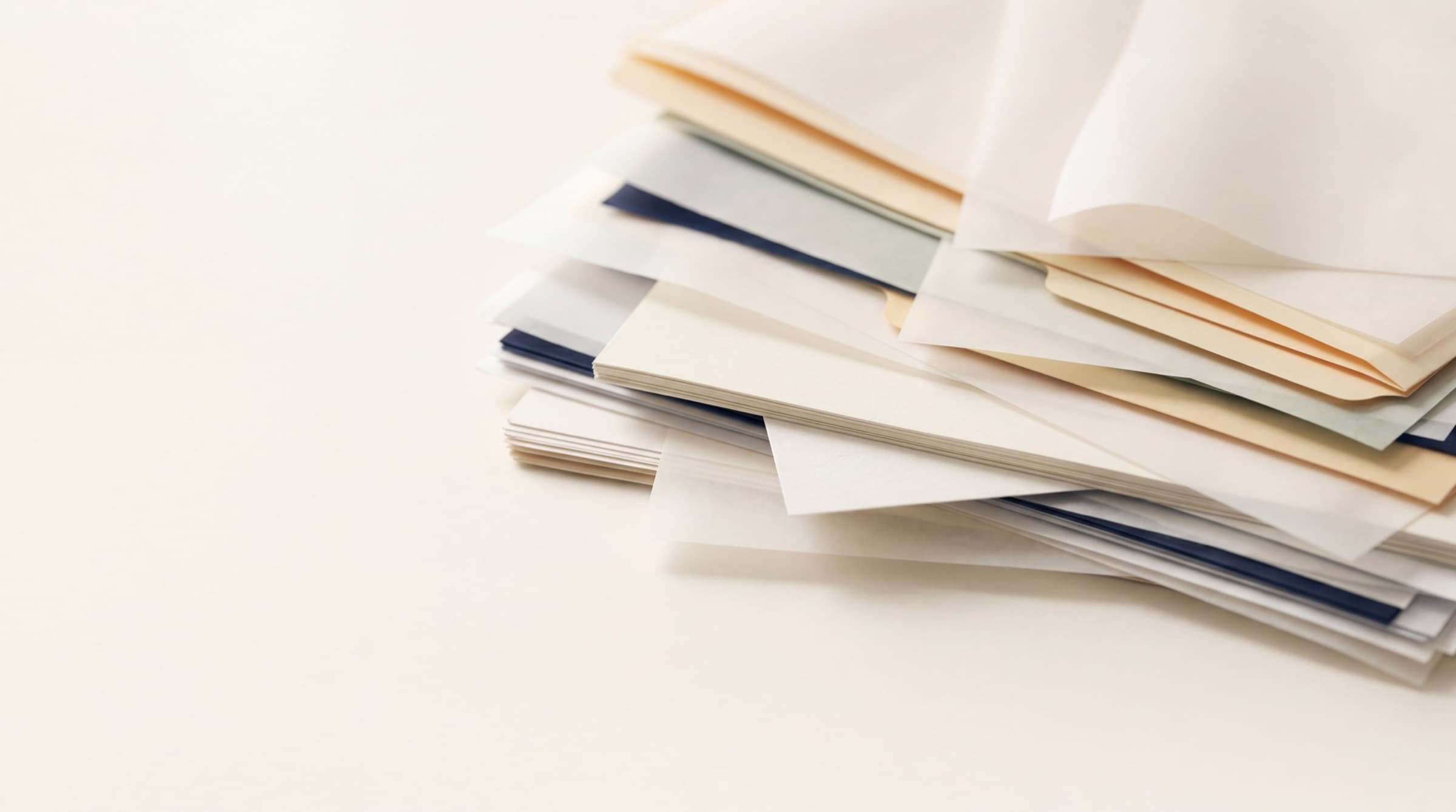 Admissions documents and application materials arranged on a desk